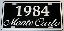 1984 84 MONTE CARLO METAL LICENSE PLATE 350 400 454 SS LOWRIDER NASCAR CHEVY picture