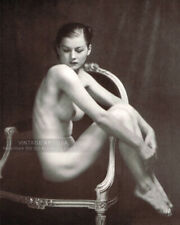 Vintage 1930s Female Nude Woman On Chair Photo Print - Alfred Cheney Johnston picture