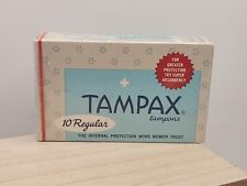 Vintage 1960's TAMPAX Tampon 10 Regular Pack Unopened SEALED NOS  picture