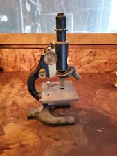 Vintage Microscope Graf Apsco Chicago IL USA DISTRESSED For PARTS NOT WORKING  picture