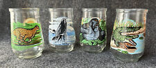 Four Welch's Collectible Jelly Glasses Endangered Species Series: #4, 6, 8 & 11 picture