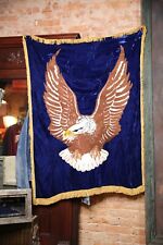 case eagle tractor sign steam engine antique vintage hand stitched flag banner picture