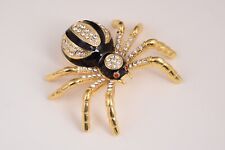 Keren Kopal Black Tarantula Spider Trinket Box Decorated with Austrian Crystals picture