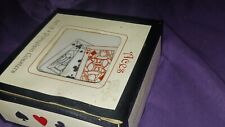 21 YEAR OLD, NEVER USED PORCELAIN SET OF 4 COASTERS PLAYING CARDS GAMBLING ACES picture