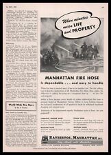 1947 Raybestos Manhattan Rubber Passaic New Jersey Fire Hose Photo Print Ad picture