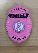 Saugus MA Police Department Breast Cancer Awareness Badge Patrol Officer picture