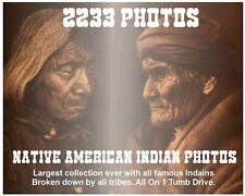 2233 EDWARD S CURTIS, NATIVE AMERICAN INDIAN PHOTOS ON ONE Thumb drive vintage picture