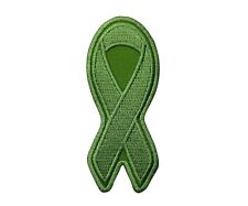 Green Ribbon Environmental Awareness 3 Inch Embroidered Patch IV3776 F6D4R picture