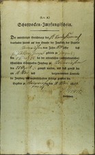 Antique German Small Pox Vaccination Certificate April 25th, 1835 Rare Document picture