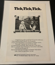 National Huntington's Disease Association  -  Vintage 1983 Print Ad / Wall Art picture