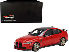 BMW M3 M-Performance (G80) Toronto Red Metallic with Carbon Top 1/18 Model Car picture