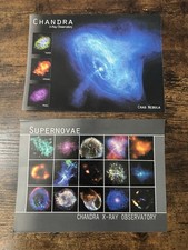 NASA Chandra X-Ray Observatory Postcards Crab Nebula Supernovae Lot of 2 picture