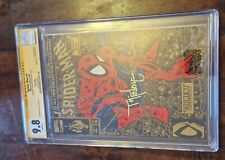 SPIDER-MAN #1 CGC 9.8 SS SIGNED TODD MCFARLANE GOLD EDITION WHITE PAGES picture