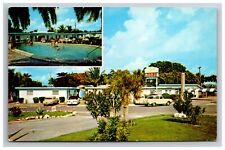 Miami Shores Lodge Biscayne Blvd Florida FL Roadside Motel Lodge Old Cars Pool picture