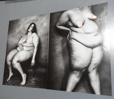 2004 Mag Print Nude Fat Lady Sitting Chair Obesity Feminine Art 1 Eye Feet 626 picture