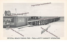 Destin Florida Crystal Beach Fishing Pier Hwy 98 Coca Cola Ad Vtg Postcard A61 picture