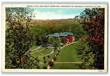 c1940s Carnall Hall & Girl's Dormitory University Of AR Fayetteville AR Postcard picture