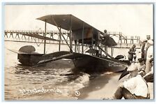 c1910's Curtiss Flying Boat Pentwater Michigan MI RPPC Photo Unposted Postcard picture