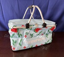 Tupperware Picnic Insulated Cooler Tote Folds Flat Basket Bag Watermelon New picture