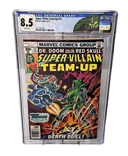 Super-Villain Team-Up 12 cgc 8.5 Doctor Doom Custom label Red Skull Newsstand  picture