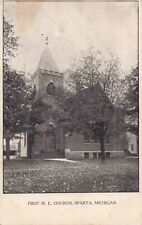 First M. E. Church Sparta Michigan MI Methodist Episcopal c1905 Postcard picture