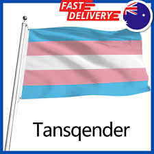 Transgender Pride Flag 90x150 cm Large Trans LGBT Lesbian Gay Rainbow Mardi Gras picture