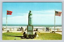 Virginia Beach VA-Virginia, Norwegian Lady Monument, Vintage Souvenir Postcard picture