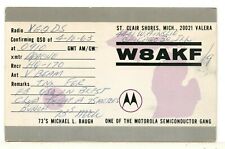1963 QSL: W8AKF  Michael L Baugh  St Clair Shores MI – Motorola Semiconductors picture