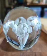 Titan Art Glass Paperweight Vintage Signed 2000 2.5 Inch picture