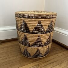Vintage African Sweetgrass Basket With Lid picture