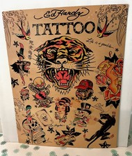 Ed Hardy Tattoo Flash Classic Art on Poster Board 15”x19” Design 1989 picture