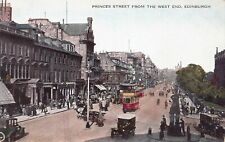 Princes Street from the West End, Edinburgh, Scotland, early postcard picture