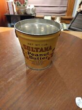 Vintage Tin Litho Sultana Peanut Butter Pail 1 Lb picture