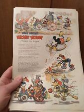 vintage disney comic pages from magazines 1930s Mickey Mouse, Silly Symphony lot picture