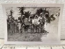 Vintage 1951 Snapshot Photograph Double Exposure Brownie Camp Gypsies picture