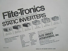 9/1977 ad flite-tronics static inverter military commercial aircraft plane ad picture