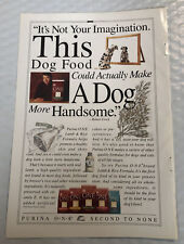 Vintage 1993 Purina One Dog Food Original Print Ad Full Page - Second To None picture