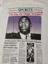  The Day The Magic  Stopped.. 11/8/1991' Los Angeles Times HIV Magic Johnson NEW picture