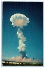 Yucca Flats Nevada Postcard Atomic Bomb Explosion Mushroom Cloud c1960 Vintage picture