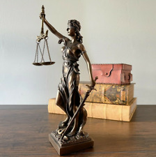 Decorative Blind Lady Justice Themis Goddess Sculpture Statue Gift picture