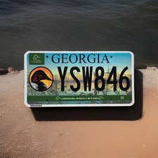 Expired Georgia DUCKS UNLIMITED Specialty License Plate Car Tag Georgia Wetlands picture
