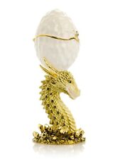 Keren Kopal Egg  with Dragon Trinket box  Decorated with Austrian Crystals picture
