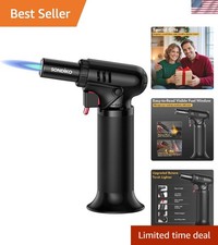Refillable Butane Torch with Visible Fuel Window & Safety Lock for Versatile Use picture