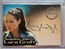 Angelina Jolie 2003 Lara Croft Tomb Raider Cradle of Life A1 Autograph Card Auto picture