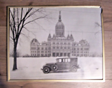 The Hartford Times Newspaper Photo 1930s Capital Building,+ Hartford Police Car picture