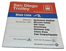 NOVEMBER 1997 SAN DIEGO TROLLEY BLUE LINE PUBLIC TIMETABLE picture