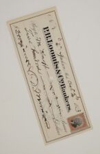 1873 P. B. Loomis & Co Bankers Old Check picture