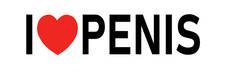 I Love Penis Magnet Large 3x10 Bumper Sticker Size Dick Joke Prank Gag Gift picture