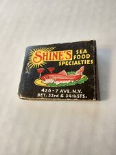 Shine's Bar Restaurant 426-28 7th Ave  NYC Adj To Penn Station Matchbook picture