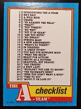 1983 Topps The A-Team #66 Checklist picture